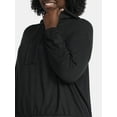 thumbnail image 4 of Terra & Sky Women's Plus Luxe Fleece Hoodie, Sizes 0X-5X, 4 of 5