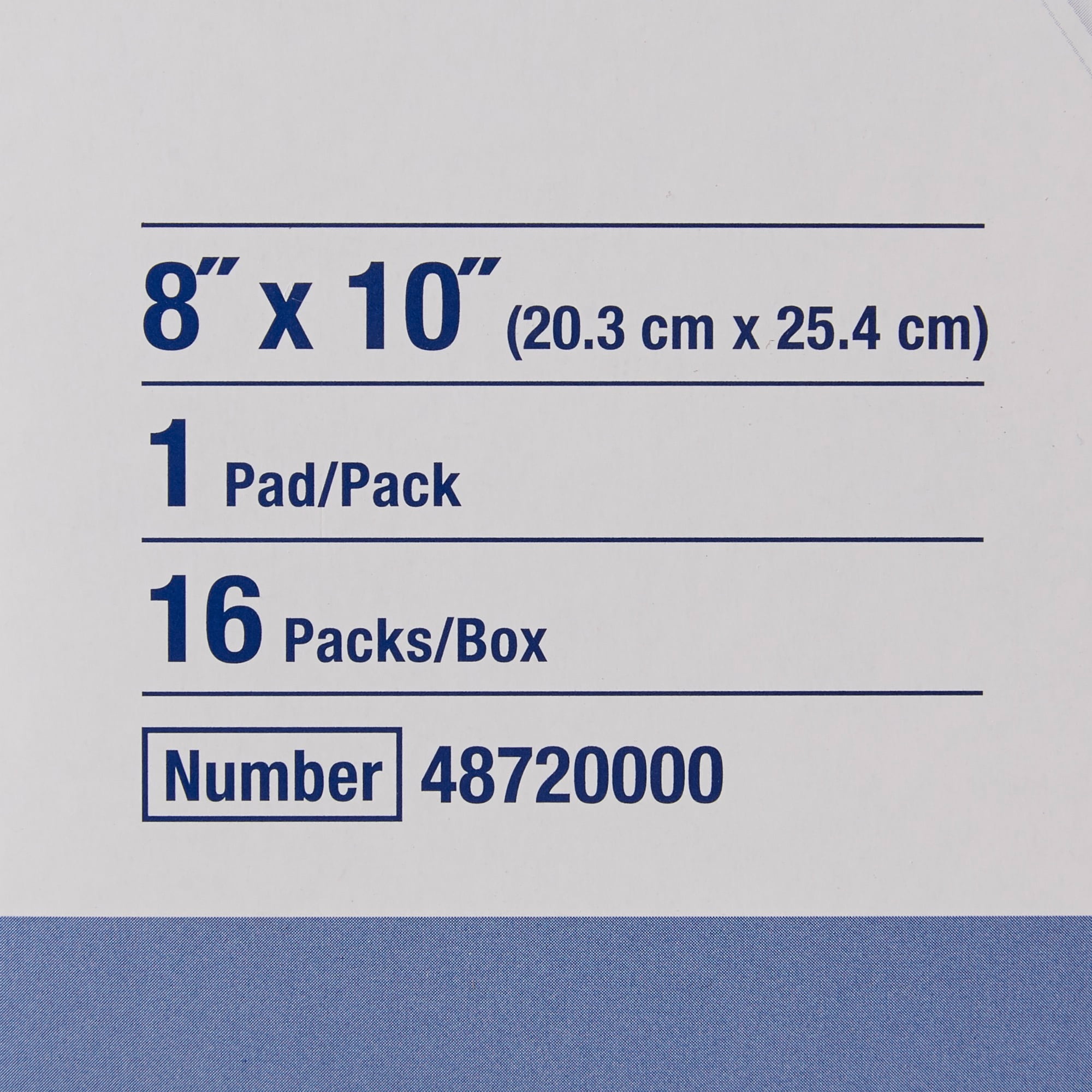 Sorbalux ABD Pad, Sterile, 1-Ply Abdominal Pad, 8 in x 10 in, 16 Count, 20 Packs, 320 Total