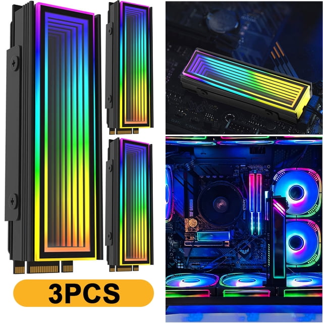Disipador Calor M.2 Nvme 5V 3PIN ARGB SSD Cooler AURA Sync para 2280 ()