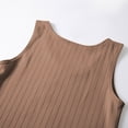 thumbnail image 6 of Gswybco Knit Ribbed Underwear Top for Women Crew Neck Sleeveless Soft Lightweight Vest Fall Warm Thick Solid Color Velvet Vest, 6 of 6
