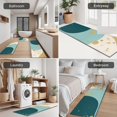 thumbnail image 5 of Teal Gold Splash Marble Kitchen Rugs Sets Of 3,Kitchen Runner Rugs Non Skid Washable,Decorative Kitchen Floor Mats for Kitchen,Sink,Laundry,17"x30"+ 17"x47" + 17"x59", 5 of 6