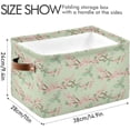 thumbnail image 4 of Coolnut Storage Basket Pink Flowers Storage Bin with Handle , Large Storage Cube Collapsible for Shelves Closet Bedroom Living Room 1PC Decor Gifts, 4 of 7