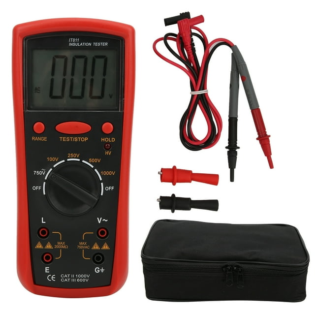 Dispositif de Mesure de Résistance, Il811 Résistance d'Isolation Compteur LCD Résistance d'Isolation Testeur de Conception Conviviale