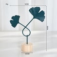 thumbnail image 3 of Sinkoo 6Pcs Metal Leaf Iron Ornament Creative Modern Desktop Decor，Ginkgo Olive leaf, for Living Room, Hotel, Office, Bedroom, Bookshelf, Unique Household Ironwork Craft (Blue), 3 of 7