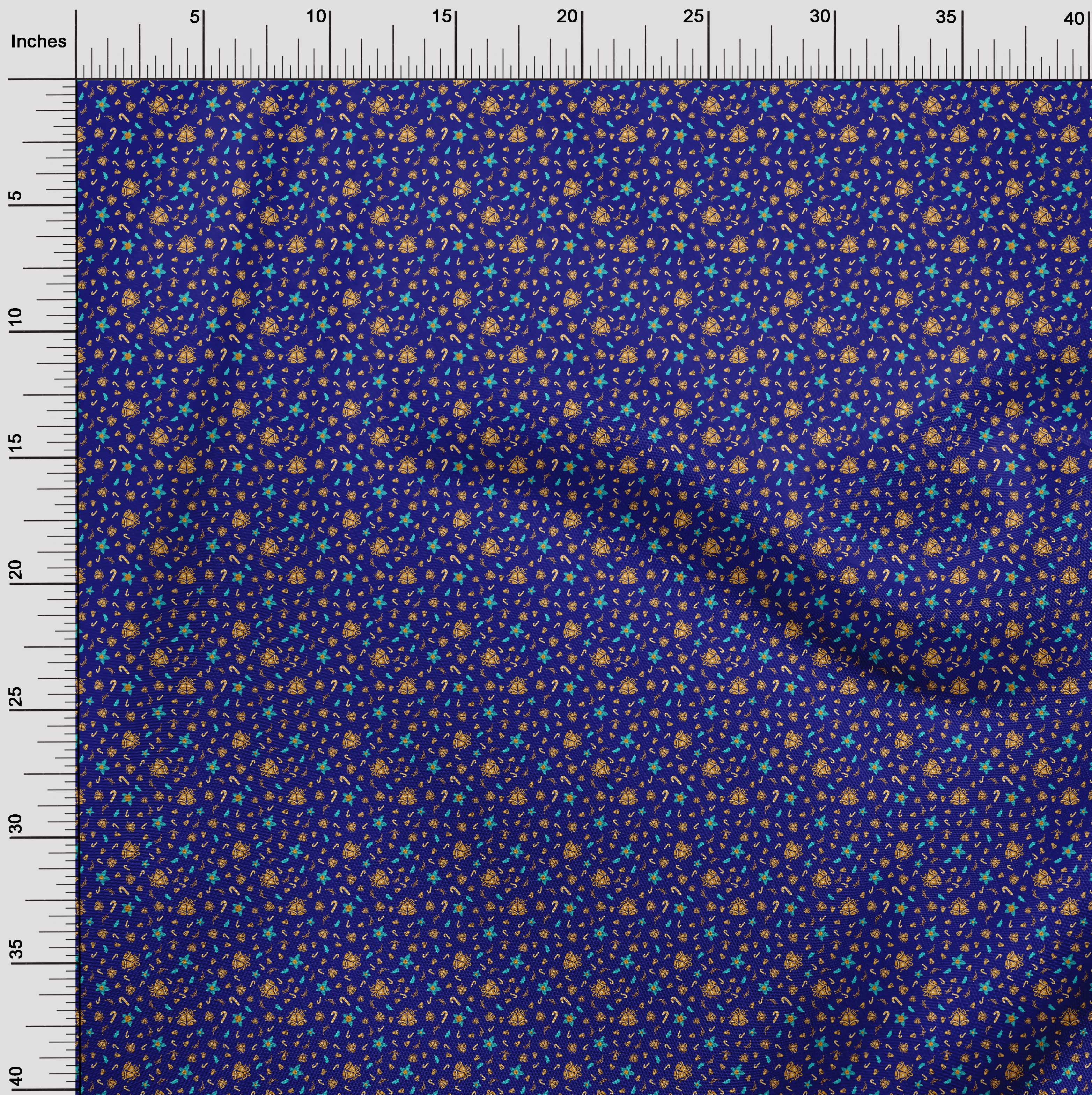 oneOone Viscose Chiffon & Blue Fabric Christmas Diy Clothing Quilting Fabric Print Fabric By Yard 42 Inch Wide