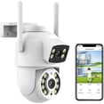 thumbnail image 1 of Q29 Cámara de Seguridad Exterior, 2MP Cámara WiFi de Doble Lente, Tris Home/ICSee App, IP66 Impermeabile, con Audio Bidireccional, Detección de Movimiento, Visión Nocturna, Compatible Alexa,3MP 3MP, 1 of 9