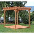 thumbnail image 1 of A &amp; L Furniture Western Red Cedar Pergola With Deck and Swing Hangers, 1 of 10
