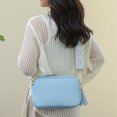 thumbnail image 5 of Bolso bandolera pequeño de PU de gran capacidad para niñas con un solo hombro Azul cielo, 5 of 5