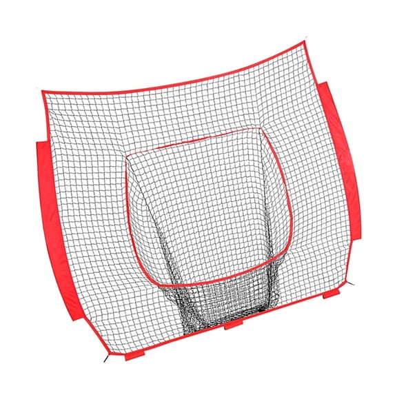 Sinyiin 7ftx7ft Portable Softball Practice Net Nylon Baseball Replacement Net Rebounds Training Baffle Net Easy to Install