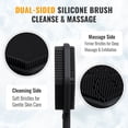 thumbnail image 3 of AIMAIAIMAI 21in Extendable Silicone Back Scrubber – Dual-Sided Shower Brush with Long Handle & Non-Slip Grip for Men, Women, Elderly (Black), 3 of 7