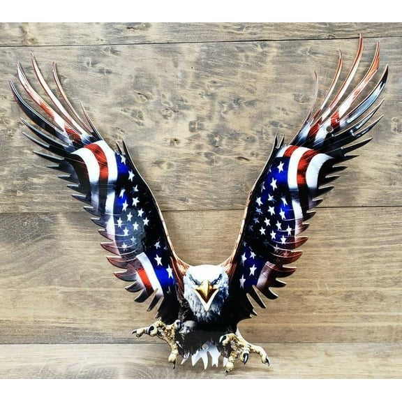 USA STEEL EAGLE and FLAG – 14 gauge steel 12" x 11"