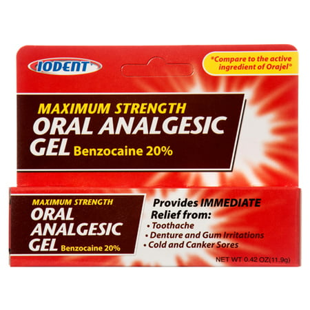 New 312216  Oral Analgesic Gel 0.42Z Iodent (24-Pack) Cough Meds Cheap Wholesale Discount Bulk Pharmacy Cough Meds (Best Oral Steroid For Bulking)