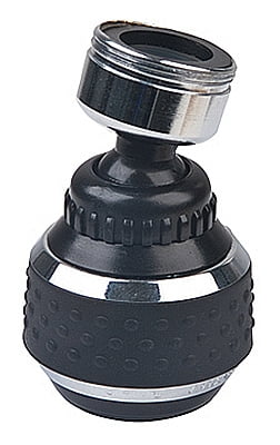 Brasscraft SF0330 Spray Faucet Aerator, Dual Thread, Double Swivel, Chrome & Black - Quantity 1