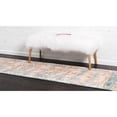thumbnail image 4 of Unique Loom Gondola Rosso Rug Blue/Beige 2' 7" x 10' Runner Border Contemporary Perfect For Bathroom Hallway Mud Room Laundry Room, 4 of 9