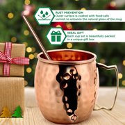Zap Impex Moscow Mule Copper Mugs Hammered Set of 8 Color: Brown