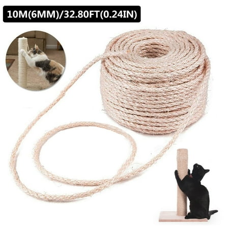 

JuLam Sisal Rope for Cat Scratching Post Cat Tree Natural Sisal Rope 6mm Accessories for Home DIY