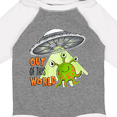 thumbnail image 4 of Inktastic Out of this World- cute green alien UFO Boys or Girls Long Sleeve Baby Bodysuit, 4 of 5