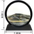 thumbnail image 2 of Moving Sand Art Picture, Sand Art Liquid Motion 3D Deep Sea Sandscape for Desktop Home Office Work Ocean Decor(Black, 7"), 2 of 7