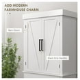 thumbnail image 4 of 72" Kitchen Pantry Cabinet with Barn Doors, Freestanding Food Storage, 5 Adjustable Shelves, White, 4 of 9