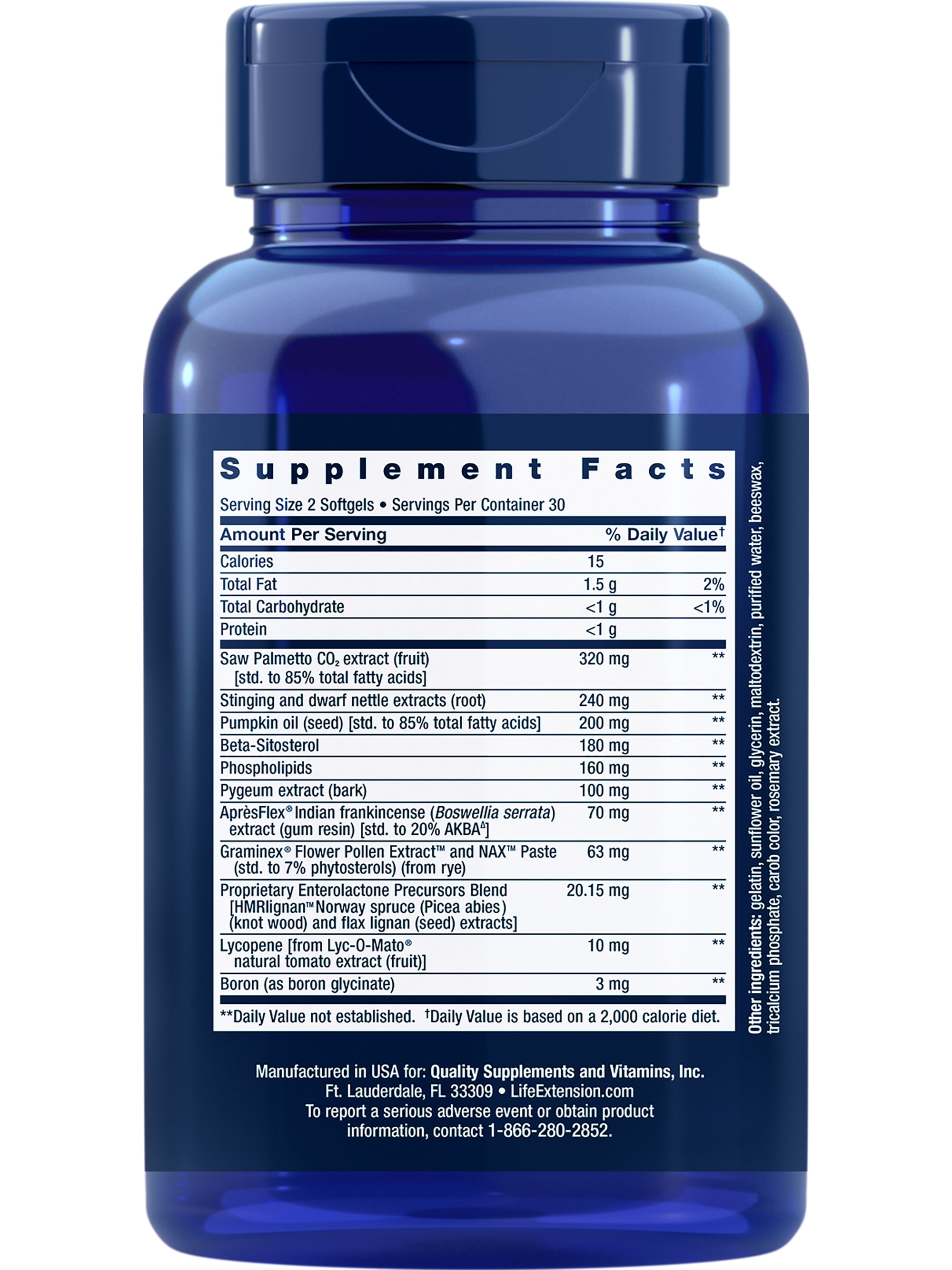 Life Extension®, Ultra Prostate Formula, men’s health, prostate health, urination, 320 mg saw palmetto, 60 softgels