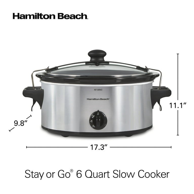 Hamilton Beach - Sear & Cook Stockpot 10 Quart Slow Cooker - Silver
