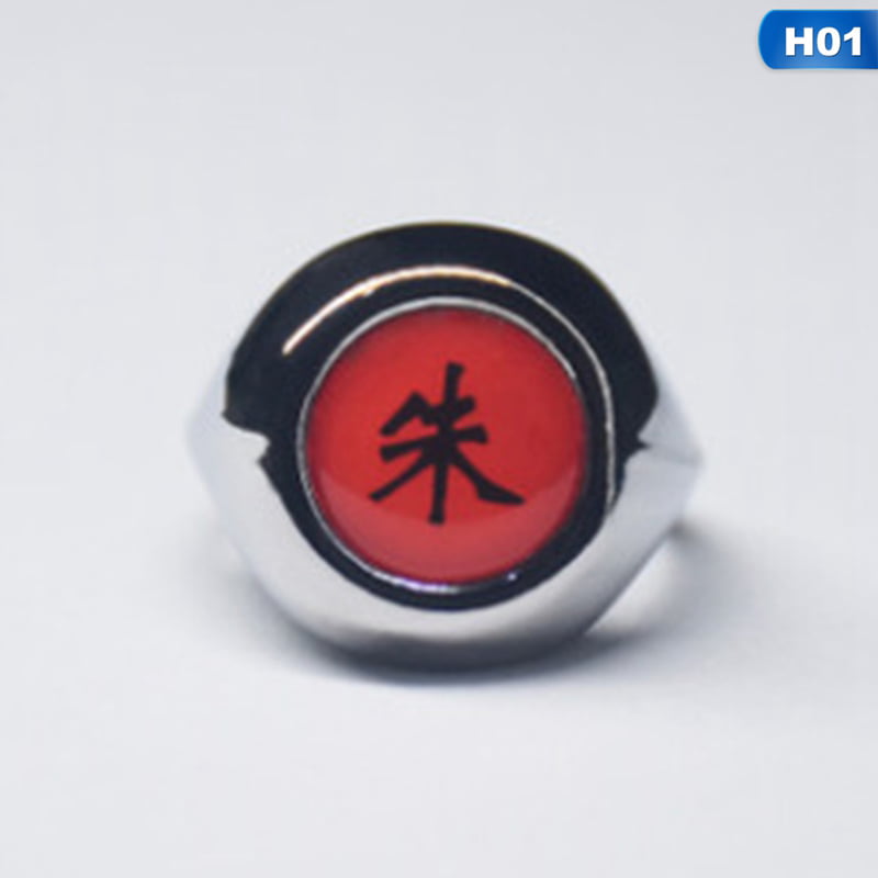 Cluis Anime Naruto Shippuden Rings Color Changing Ring Mood Emotion Temperature Index Color Change Ring Cosplay Ring with Chain for Women Men