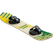 Slippery Racer Kids Hardwood Snowboard with Velcro Binding-90CM
