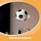 thumbnail image 3 of 4 soportes para balones deportivos, soporte de pared universal para baloncesto, voleibol, rugby y fútbol, color blanco, 3 of 8