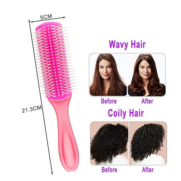 Cepillo de peinado de filas para rizos Cepillo para separar el