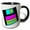 Black/White, variant on 3drose, Cmyk Retro Floppy Disk Icon Vector Cartoon, 15oz Mug