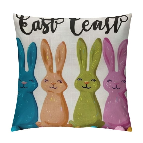 PHYHOO Easter Pillow Covers Decor Hello My Peeps Pillow Covers Easter Decorative Outdoor Throw Pillow Covers Cushion Case