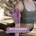 thumbnail image 4 of RUNROTOO Bracelet de Sport Ajustable Violet avec Fermeture Éclair pour Téléphone Randonnée, 4 of 5