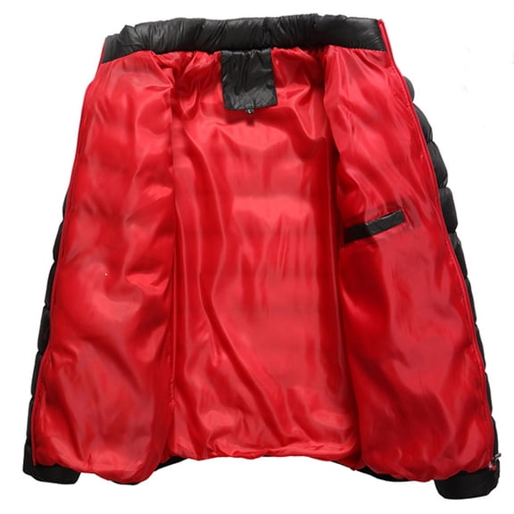 Bcresic Lightweight Puffer Jacket for Men Qulited Down Coat Long Sleeve Mock Collar Full Zip Padded Outwear Casual Long Sleeve Coats Warm Winter Jackets Windbreaker Black,Large