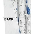 thumbnail image 4 of Tier Curtains, Blue Flower Watercolor Kitchen Curtains, Blue Gray Floral Rod Pocket Window Treatment Tier Pair for Kitchen Bathroom RV Basement Laundry, Set 2, 26 Inch Wide 24 Inch Long, 4 of 6