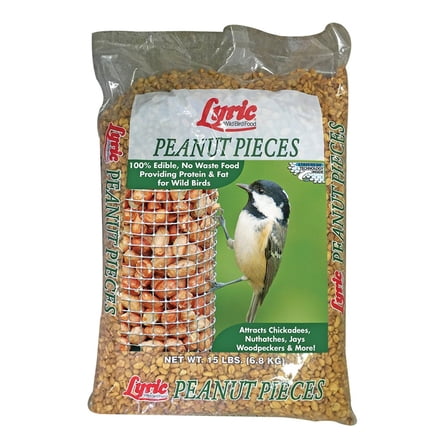 Lyric Peanut Pieces Wild Bird Seed, No Waste Bird Food - 15 lb. Bag