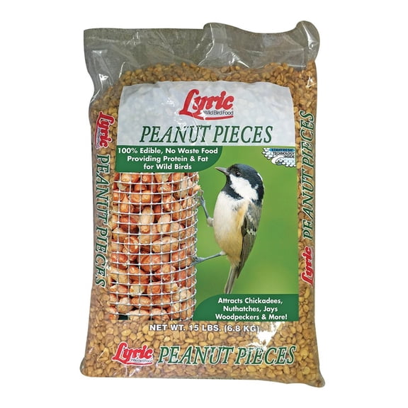 Lyric Peanut Pieces Wild Bird Seed, No Waste Bird Food - 15 lb. Bag