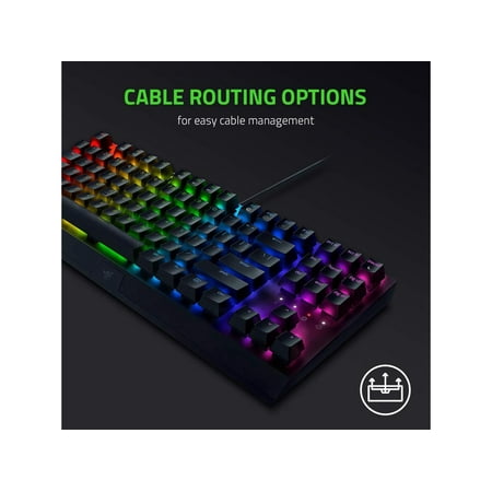 Razer - BlackWidow V3 TKL Wired Mechanical Gaming Yellow Linear Switch Keyboard with RGB Backlighting - Black
