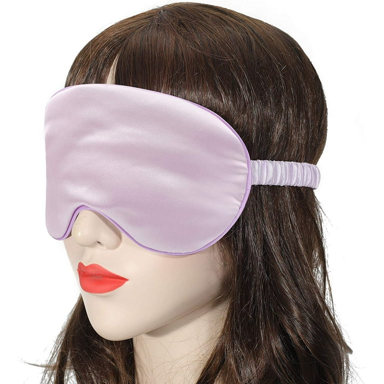  Sleep Mask, Silk Eye Mask for Sleeping with Adjustable Strap,  Satin Blackout Sleeping Eye Mask for Men&Women, Comfortable Blindfold  Eyeshade for Night Sleep(Black) : Health & Household