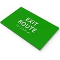 thumbnail image 2 of 6" X4" Exit Route Sign- Tactile Graphics Grade 2 Braille Text | Modern Utility Wall Mount ADA Compliant Plastic Signs For Schools, Offices, Businesses, Apartments & Restaurants, 2 of 7