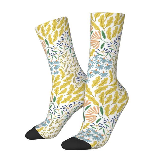 Fotbe Boho Calcetas Largas con Estampado para Hombre y Mujer – Calcetas de Compresión Transpirables y Elásticas, Viajar y Uso Diario Talla 5-11