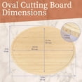 thumbnail image 5 of BambooMN Heavy Duty Premium Oval Shaped Cutting and Serving Board - 17" x 13" x 0.75" - Grooved/Flat - 1 Piece, 5 of 9