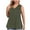 #250320 Army Green, variant on Aloohaidyvio Women's Plus Size Cotton Tank Tops V Neck Loose Casual Sleeveless Tops