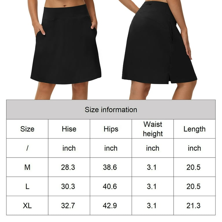 Athletic clearance skirts height