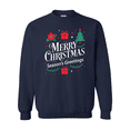 thumbnail image 5 of Gildan Merry Xmas Sweatshirt, Crewneck Christmas Print Pullover Navy Holiday Graphic Sweater, L, 5 of 5