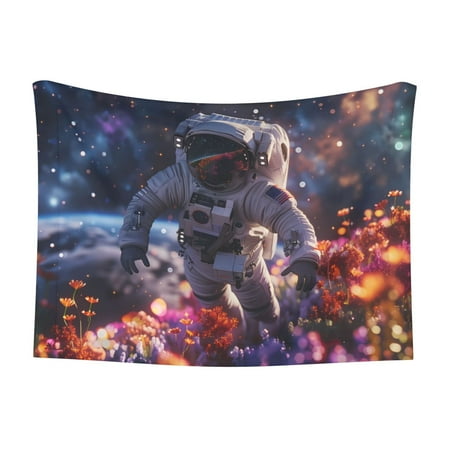 Naloa Astronaut In Cosmic Garden Dog Blanket 3 Sizes Cat Blanket for Indoor Cats Large Medium Small Dog Gifts-Small