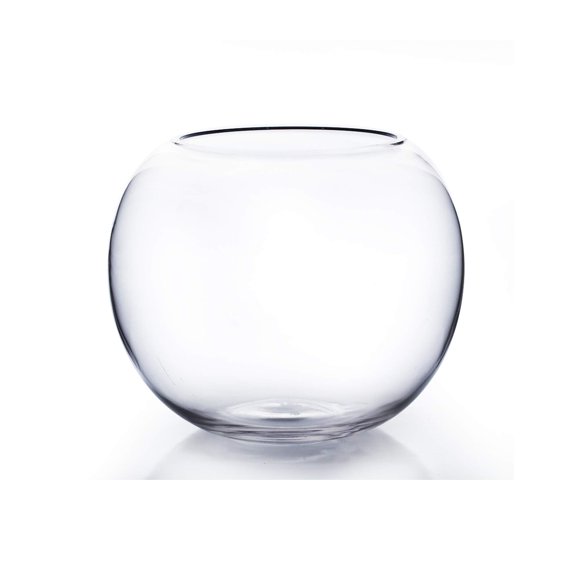 Jarrón de cristal, cuenco WGV, transparente, con burbujas, para terrario, 10 cm