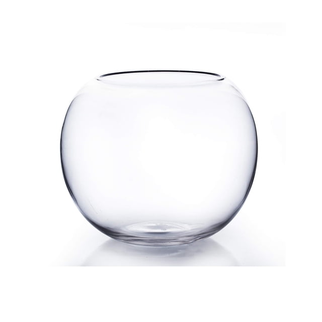 Jarrón de cristal, cuenco WGV, transparente, con burbujas, para terrario, 10 cm