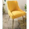 thumbnail image 3 of US Pride Furniture Luxury Velvet Chair Soft Upholstery Comfortable Seating for Dining Room Kitchen or Office, Mustard Yellow, 3 of 5
