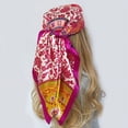 thumbnail image 5 of Pañuelo cuadrado de seda de moda para mujer, diadema con estampado de 90 x 90 cm, pañuelo para el cuello, banda para el pelo para la oficina, pañuelo para la cabeza para mujer, 5 of 5