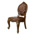thumbnail image 1 of ACME Versailles Faux Leather  Upholstered Side Chair in Cherry, 1 of 5